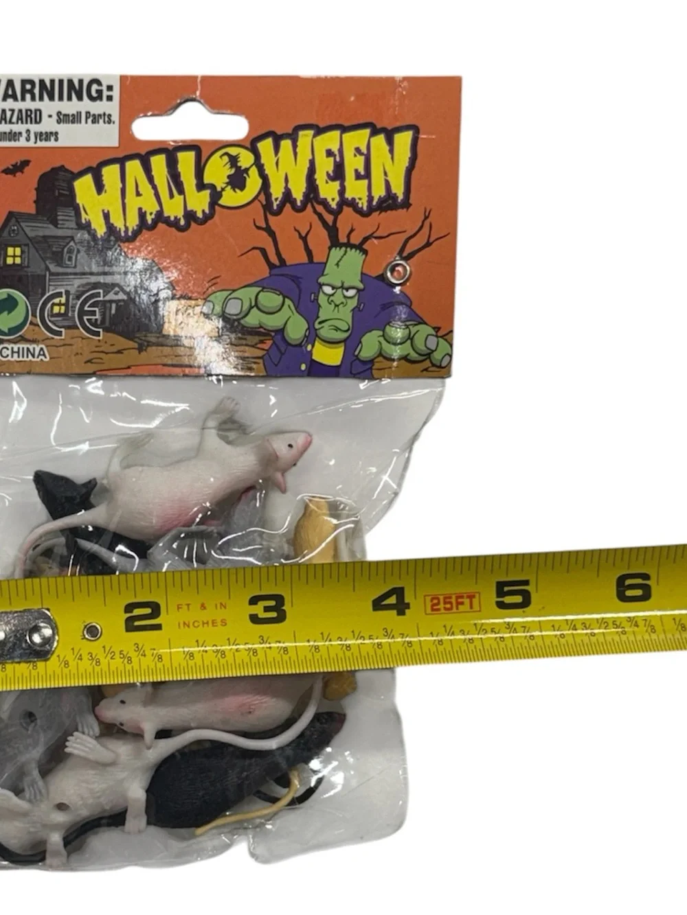 Pack of 10 plastic mice decoration brand new in packaging never opened or used!
